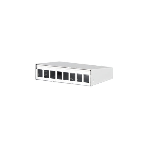 Metz Connect - Frontpanel/Patchpanel leer (Schaltschrank) Keystone AP-Gehäuse 130861-0802KE 8 Port rws RAL9010