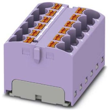 Phoenix Contact - Durchgangs-Reihenklemme Verteilerblock PTFIX 12X4 VT 32A, 0,2-6qmm, viol. − 8 Stück