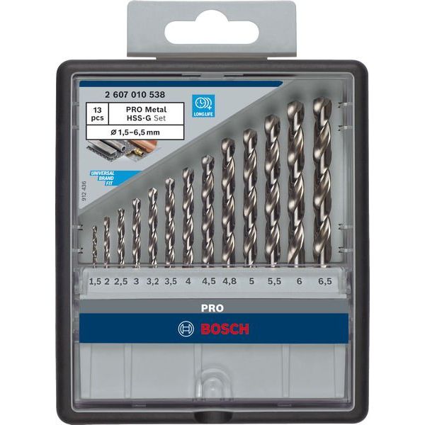 Bosch - Bohrer-Set PRO Metal HSS-G 2607010538 Spiralbohrer Set