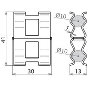 DEHN - Verbinder für Blitzschutz Bewehrungsklemme DC BK 10 RD10STBLANK DEHNclip