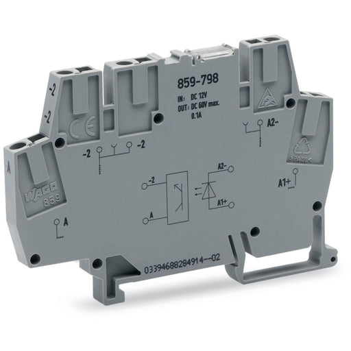 WAGO - Optokoppler Optokopplermodul 859-722 C 10 30 V,Bahn,grau