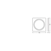 Ledvance - Mechanisches Zubehör/Ersatzteile für Leuchten Rahmen quadratisch SPOTF.100X1001XD68SI silber