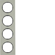 Berker - Abdeckrahmen Rahmen Eds/sw 10142204 4fach