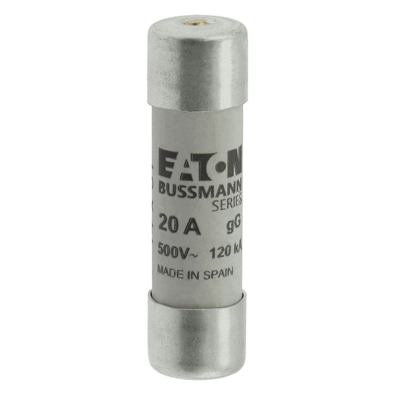 Eaton - Zylindrische Sicherung Sicherungseinsatz Nieders. CYL GG 14,#C14G20S 20A AC 500V 120kA − 10 Stück