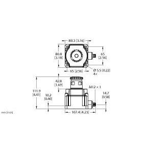 Turck - NOT-AUS-Taster, Komplettgerät Not-Aus Taster SSA-EB1MLXRP-12ED1Q8 beleuchtet