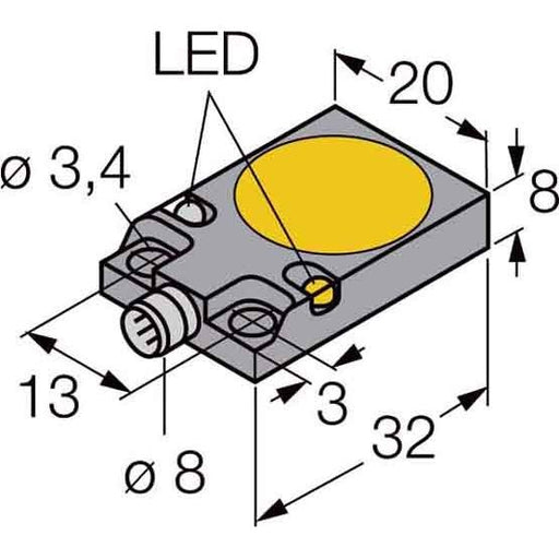 Turck - Induktiver Näherungsschalter Sensor Bi5Q-08-AP6X2-V1131 induktiv