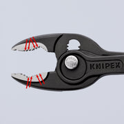 Knipex - Wasserpumpenzange Frontgreifzange 82 02 200 schwarz atramentiert − 6 Stück