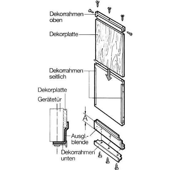 Liebherr - Zubehör/Ersatzteile für Kühlgeräte Dekorrahmen-Satz 991083100 alu