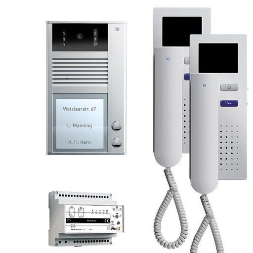 TCS Tür Control - Türsprech-Set Video-Türsprechanlagenset PVC1420-0010 Zweifamilienhaus