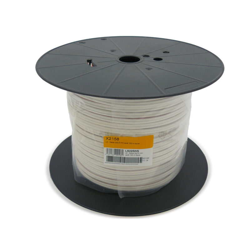 Televes - Lautsprecherleitung LS-Kabel 2x2,5 mm LS225WS 100m Spule,ws  − 100 Meter