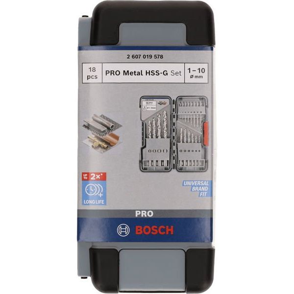 Bosch - Bohrer-Set PRO Metal HSS-G 2607019578 Spiralbohrer Set