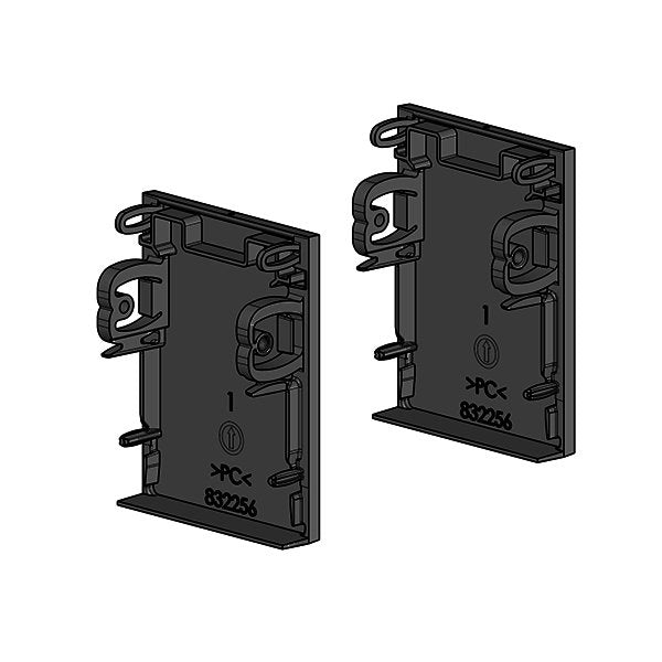 LTS Licht&Leuchten - Mechanisches Zubehör/Ersatzteile für Leuchten Enddeckel (VE2) LK-Z 045.1 schwarz schwarz