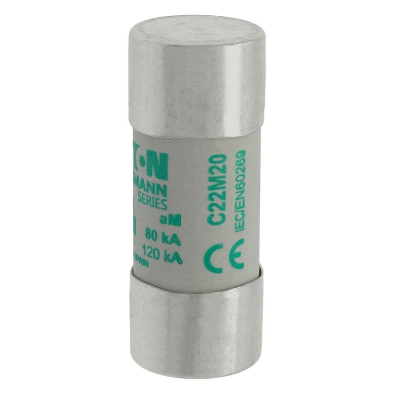 Eaton - Zylindrische Sicherung Sicherungseinsatz Nieders. CYLINDRICA#C22M20 20A AC 690V 80kA − 10 Stück