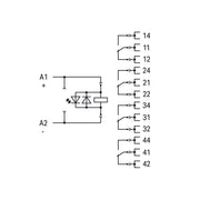 WAGO GmbH & Co. KG - Schaltrelais Relaismodul 858-308 DC 220 V,4 Wechsler − 5 Stück