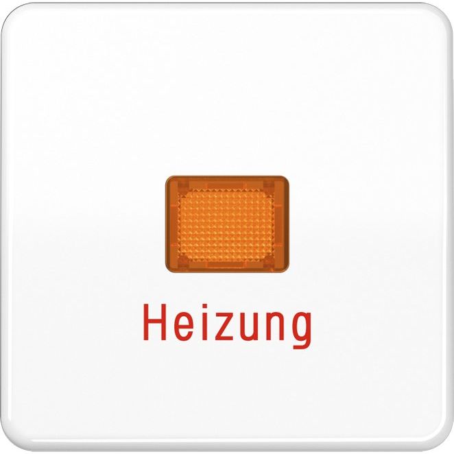 Jung - Abdeckung/Bedienelement für Installationsschalterprogramme Wippe Aufs.Heizung/Notsch. CD 590 BFH WW mit Lichtfenster