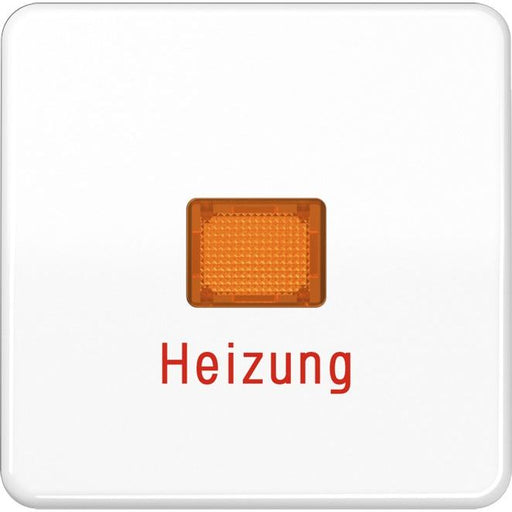 Jung - Abdeckung/Bedienelement für Installationsschalterprogramme Wippe Aufs.Heizung/Notsch. CD 590 BFH WW mit Lichtfenster