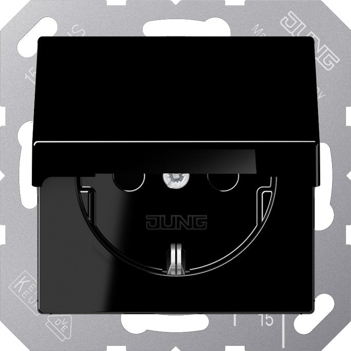 Jung - Steckdose SCHUKO-Steckdose A 1520 BFKIKL SW schwarz
