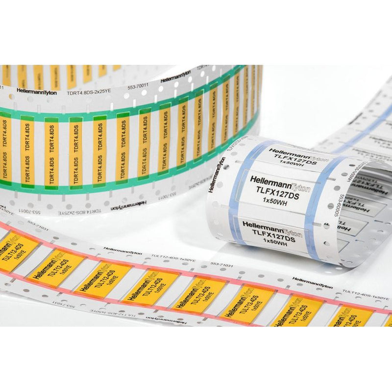 HellermannTyton - Kabelmarkierungssystem Warmschrumpfschlauch TULT#55371019 VE1000 6-2DS-1x50-YE
