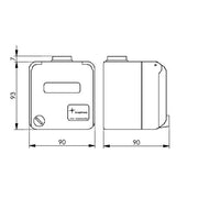 Telegärtner - Aufputzgehäuse für Unterputzgerät Gehäuse abschließbar 100021383 AP IP44 f. 2xAMJ/UMJ