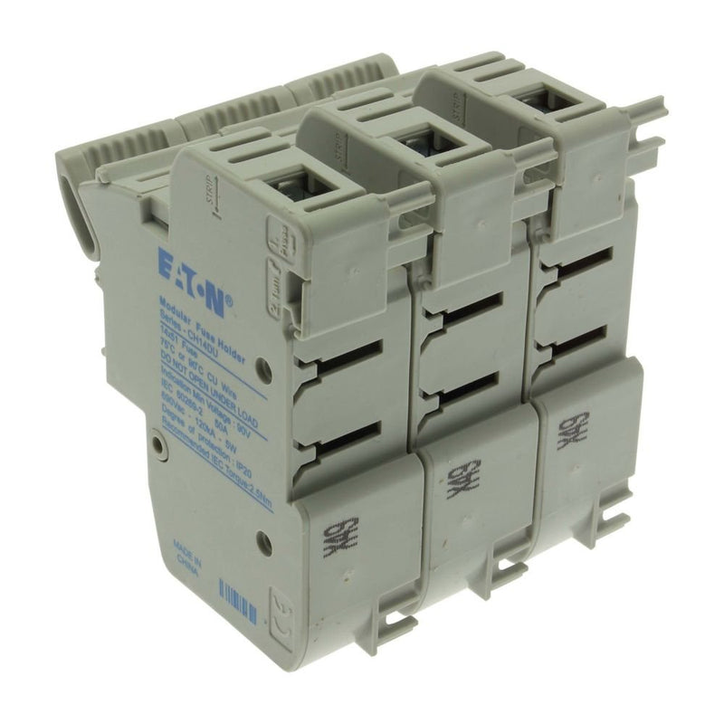 Eaton - Halter für zylindrische Sicherung Sicherungshalter Niedersp. 3 POLE 14X#CH143DIU 50A AC 690V 3polig − 2 Stück