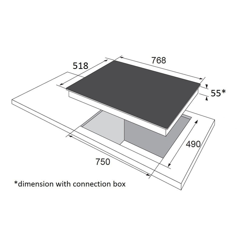 Amica - Kochfeld EB-Autark-Kochfeld Indukt. KMI 752 630 E 77cm  − 1 Stück