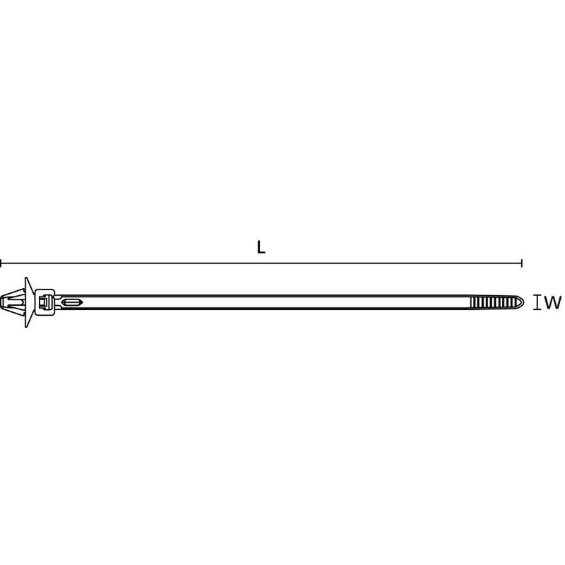 HellermannTyton - Kabelbinder Befestigungsbinder T50SST5PA66NA(1000) 170x4,6 natur − 1000 Stück