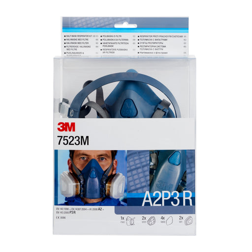 3M - Atemschutzmaske Halbmasken-Set 7523M (VE4) 7502M, A2P3 Filter