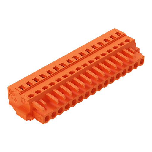 WAGO - Kabelsteckverbinder für Leiterplattensteckverbinder 1-Leiter-Federleiste 231-316/107-000 CAGECLAMP,2,5mm²,or − 25 Stück