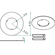 Brumberg Leuchten - Mechanisches Zubehör/Ersatzteile für Leuchten Reduzierring 81005150 Außen-Durchm. 150mm
