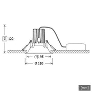 LTS Licht&Leuchten - Downlight/Strahler/Flutlicht LED-Einbaustrahler VTRL 10.0527.25 si 2700K 827 FLOOD