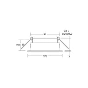 Brumberg Leuchten - Downlight/Strahler/Flutlicht Einbaumodul rund 45002550 strukturweiß