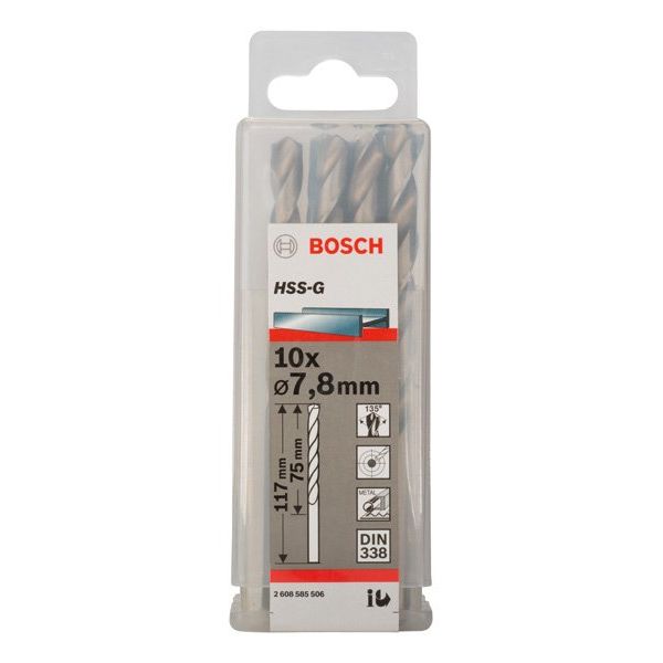 Bosch - Bohrer PRO Metal HSS-G 2608585506 Spiralbohrer 7,8 x