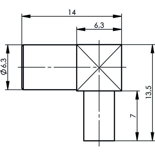 Telegärtner - Koax-Steckverbinder SMB-Kabelwinkelbuchse 100024876 G7 (RG316/U) − 5 Stück