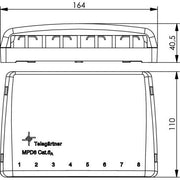 Telegärtner - Patchpanel Kupfer Mini-Verteiler leer 100021392 MPD8 apws TH35