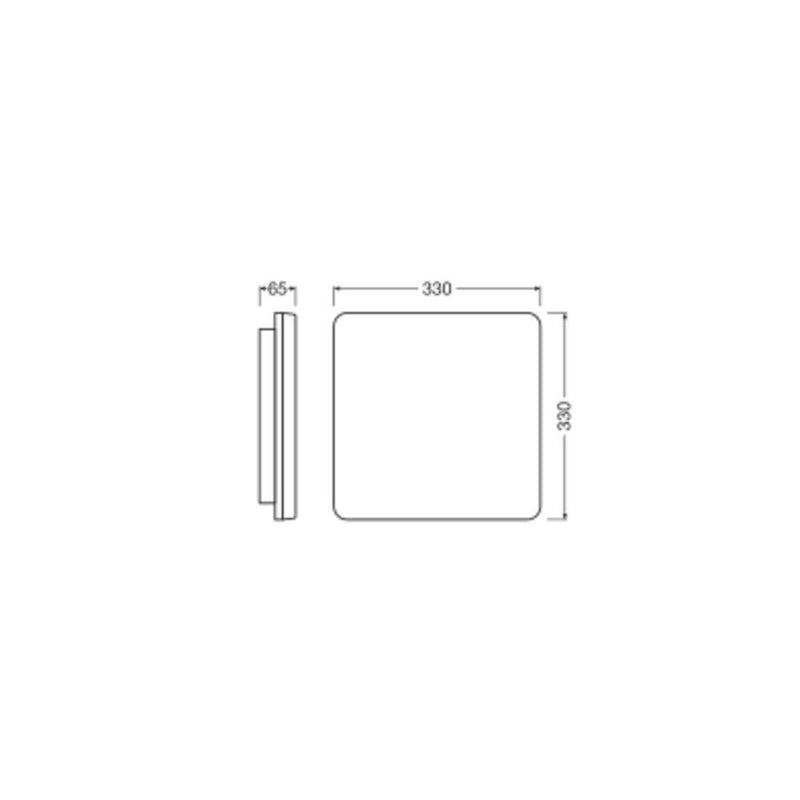 Ledvance - Decken-/Wandleuchte LED-Wand-u.Deckenleuchte SFFLATSQ330P19WCPS ML, MC