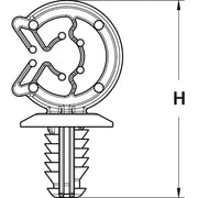 HellermannTyton - Befestigungsklammer Solar Clip SC6.6-PA66HIRHSW − 100 Stück