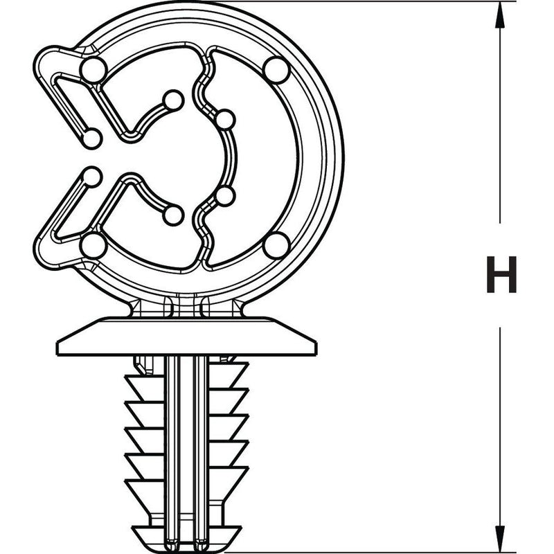 HellermannTyton - Befestigungsklammer Solar Clip SC6.6-PA66HIRHSW − 100 Stück