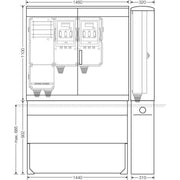 Hensel - Verteilerschrank für Energieversorgung Ladeverteiler Mi EV 140kW 2010 f.2 Abgänge a 140kW