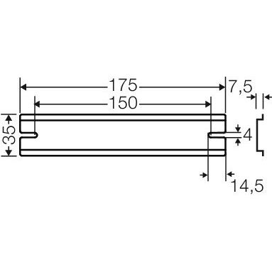 Hensel - Tragschiene DK TS 16 XXmm für KF16