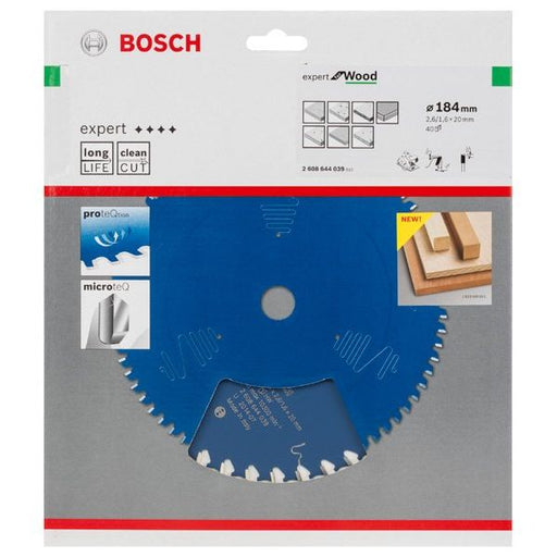 Bosch - Kreissägeblatt Expert for 2608644039 Wood H 184 x 20 Z40
