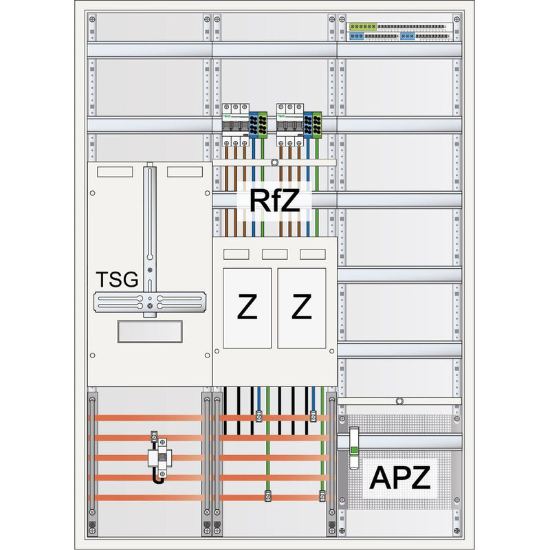 ABN - Zähler-Komplettschrank Zählerschrank S37EA220Z eHZ 2Z 1T-3P1V 1APZ