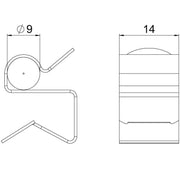 OBO Bettermann - Befestigungsklammer Trägerklammer SCC 7,5-12 D9 für Kabel, 8-9mm − 100 Stück