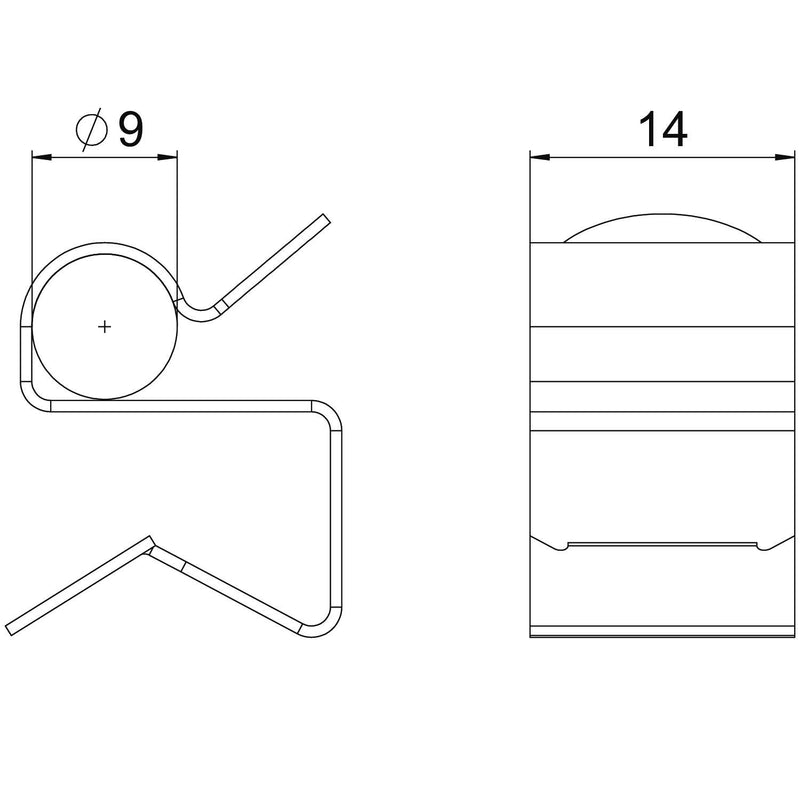 OBO Bettermann - Befestigungsklammer Trägerklammer SCC 7,5-12 D9 für Kabel, 8-9mm − 100 Stück