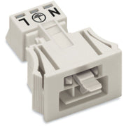 WAGO - Geräteanschluss für steckbare Gebäudeinstallation Snap-In-Stecker 890-733 3-polig,Kod. A,weiß − 50 Stück