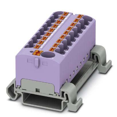 Phoenix Contact - Durchgangs-Reihenklemme Verteilerblock PTFIX10/18X4-NS35AVT − 8 Stück