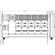 Hensel - Verteilerschrank für Energieversorgung Ladeverteiler Mi EV 22kW 20101 f.20 Ladep. a 22kW