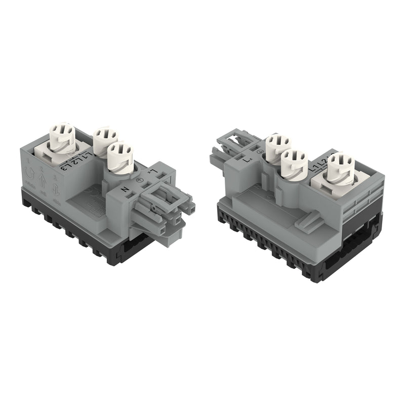 WAGO - Flachleitungsadapter für steckbare Gebäudeinstallation Abgriffmodul 772-266/060-000 grau − 10 Stück