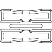 HellermannTyton - Befestigungssockel und -element für Kabelbinder Befestigungselement DSWS5-HS-BK-L1 sw − 50 Stück