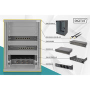 DIGITUS - Netzwerk-/Serverschrank Netzwerk-Set DN-10-SET-2-B 9HE,sw
