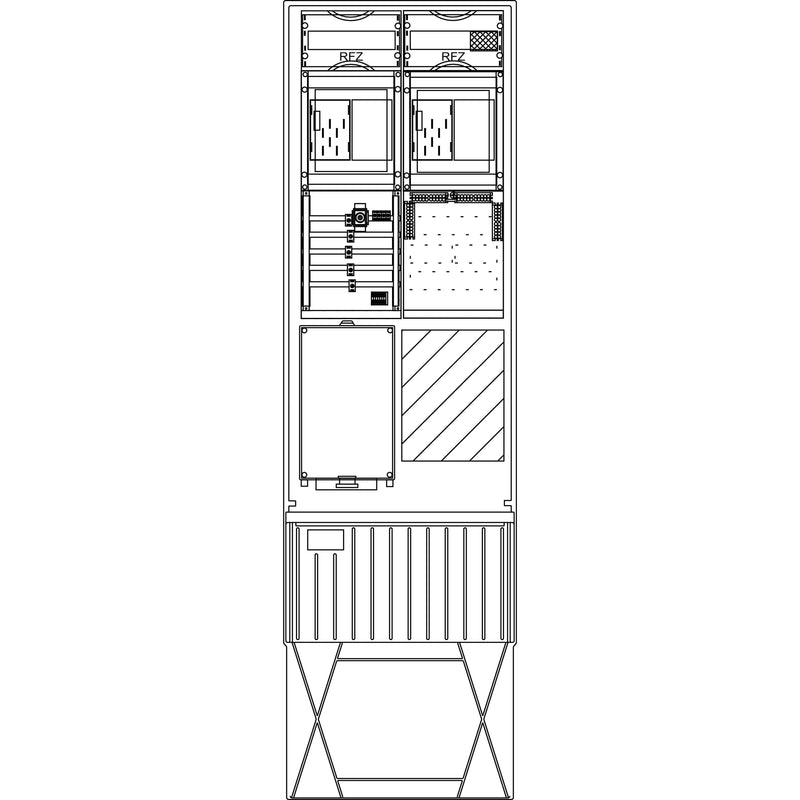 Elsta Mosdorfer - Zähler-Komplettschrank Zähleranschlusssäule ZS342B.S3.12V A340 S3 2Z BKEI 12TE